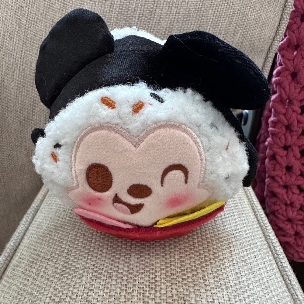 Disney Munchkin Sushi Series Mickey Mouse Plush White Red